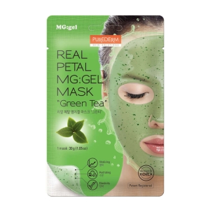 PUREDERM Wegańska, żelowa maseczka nawilżająca do twarzy ZIELONA HERBATA, 30 ml