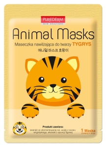 PUREDERM Wegańska maseczka nawilżająca do twarzy "Tygrys" 21 ml