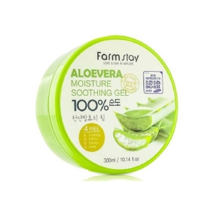 Wielofunkcyjny żel aloesowy 100% do twarzy i ciała FARMSTAY Aloevera Moisture Soothing Gel, 300 ml