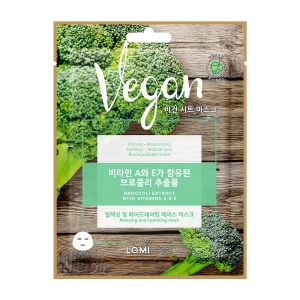Wegańska wygładzająca maseczka na twarzLOMI LOMI VEGAN z ekstraktem z brokułów i witaminami A i E 20 ml