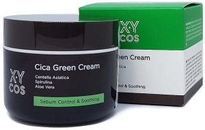 Krem do twarzy XYcos Cica Green Cream dla skóry problematycznej wymagającej wygłądzenia, 50 ml