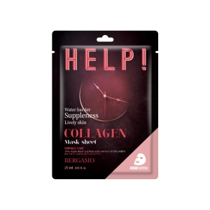 Uelastyczniająca maska w płachcie z kolagenem BERGAMO HELP!, 25 ml
