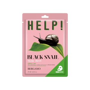 Ujędrniająco-wygładzająca maska w płachcie ze śluzem ślimaka BERGAMO HELP!, 25 ml
