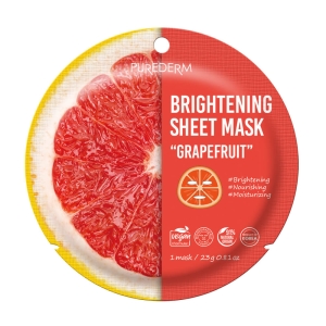 PUREDERM Biodegradowalna maska w płachcie GRAPEFRUIT, 1 szt.