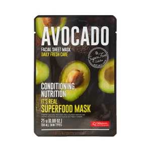 Maseczka z ekstraktem z awokado DERMAL It's Real Superfood Mask, 25 ml