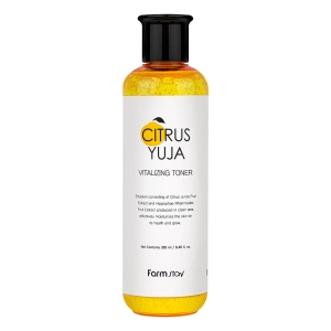 FARMSTAY CITRUS YUJA Rozjaśniający toner do twarzy, 280 ml