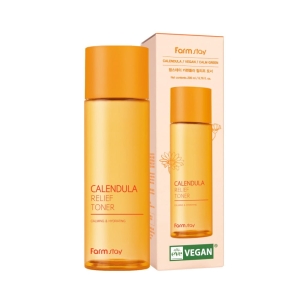 Nawilżający tonik do twarzy z nagietkiem FARMSTAY Calendula Relief, 200 ml