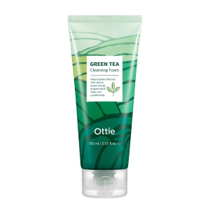 Pianka oczyszczająca do twarzy z zieloną herbatą OTTIE GREEN TEA, 150 ml